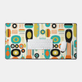 Mid Century Modern Pattern Colorful RETRO  Bureaumat (Keyboard & Muis)
