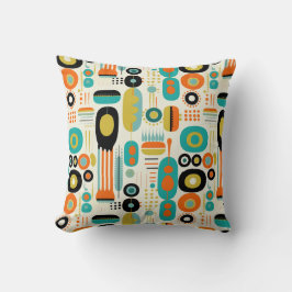Mid Century Modern Pattern Colorful RETRO  Kussen