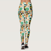 Mid Century Modern Pattern Colorful Retro Stylish Leggings (Achterkant)