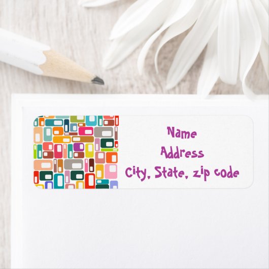 Mid-Century Modern Pattern Etiket (Insitu)