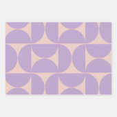 Mid Century Modern Pattern Lavender Inpakpapier Vel (Voorkant 2)