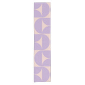 Mid Century Modern Pattern Lavender Korte Tafelloper (Voorkant)