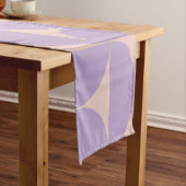 Mid Century Modern Pattern Lavender Korte Tafelloper (Voorbeeld)