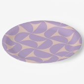 Mid Century Modern Pattern Lavender Papieren Bordje (Gekanteld)