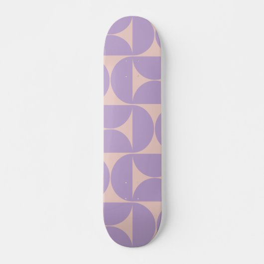 Mid Century Modern Pattern Lavender Persoonlijk Skateboard (Voorkant)