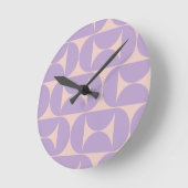Mid Century Modern Pattern Lavender Ronde Klok (Hoek)