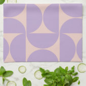 Mid Century Modern Pattern Lavender Theedoek (Gevouwen)
