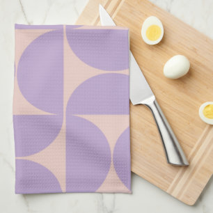 Mid Century Modern Pattern Lavender Theedoek