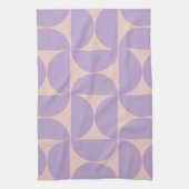 Mid Century Modern Pattern Lavender Theedoek (Verticaal)