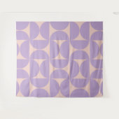 Mid Century Modern Pattern Lavender Wandkleed (Voorkant (horizontaal))