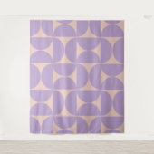 Mid Century Modern Pattern Lavender Wandkleed (Voorkant)