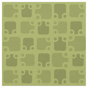 Mid Century Modern Pattern Olive Green Stof