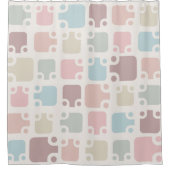 Mid Century Modern Pattern Pastel Douchegordijn (Voorkant)