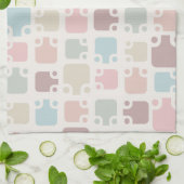 Mid Century Modern Pattern Pastel Theedoek (Gevouwen)