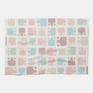 Mid Century Modern Pattern Pastel Theedoek