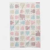 Mid Century Modern Pattern Pastel Theedoek (Verticaal)