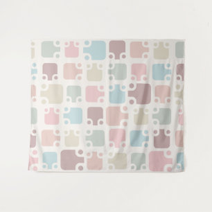 Mid Century Modern Pattern Pastel Wandkleed
