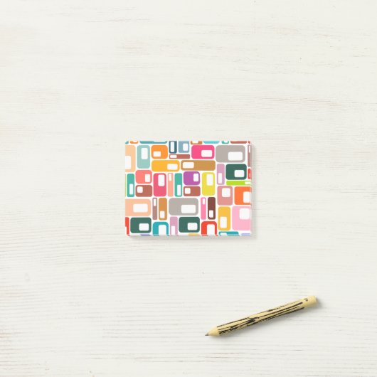 Mid-Century Modern Pattern Post-it® Notes (Op bureau)