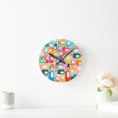 Mid-Century Modern Pattern Ronde Klok (Huis)