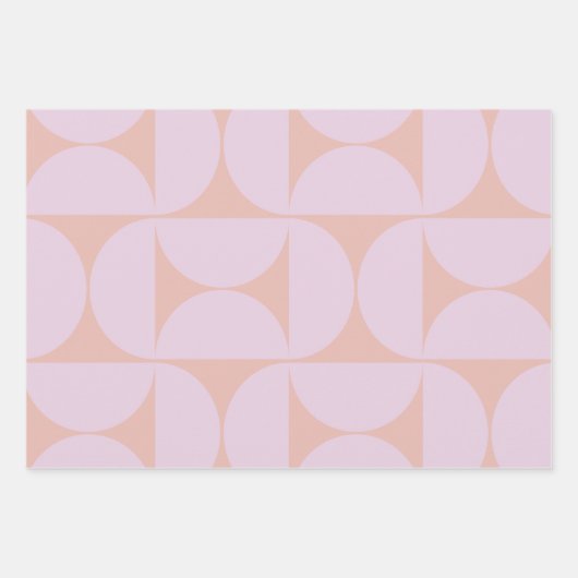 Mid Century Modern Pattern Soft Pastel Lila Inpakpapier Vel (Voorkant 2)