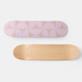 Mid Century Modern Pattern Soft Pastel Lila Persoonlijk Skateboard (Horizontaal)