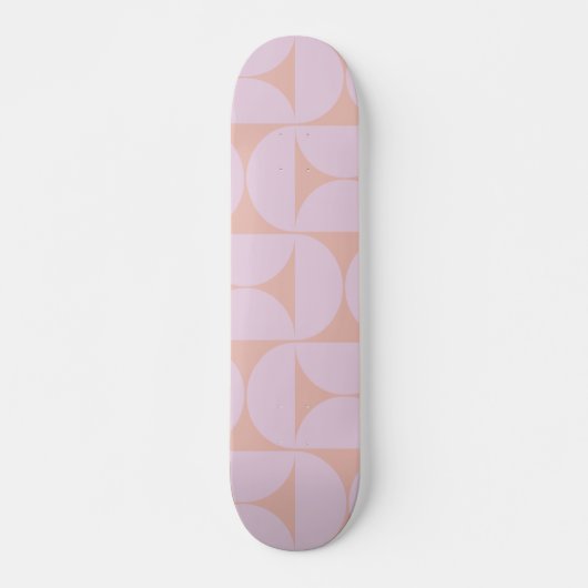 Mid Century Modern Pattern Soft Pastel Lila Persoonlijk Skateboard (Voorkant)