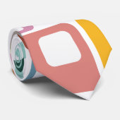 Mid-Century Modern Pattern Stropdas (Opgerold)