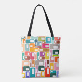 Mid-Century Modern Pattern Tote Bag (Achterkant)