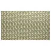 Mid-Century Modern Pattern Turquoise Oranje Fabric Stof (Yard (91,4 cm))