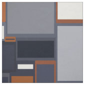 Mid Century Modern Pattern van de marine en Rust Stof (Swatch)