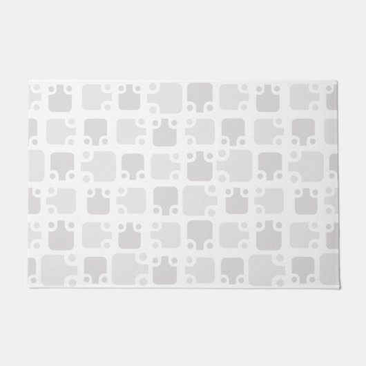 Mid Century Modern Pattern White Deurmat (Voorkant)