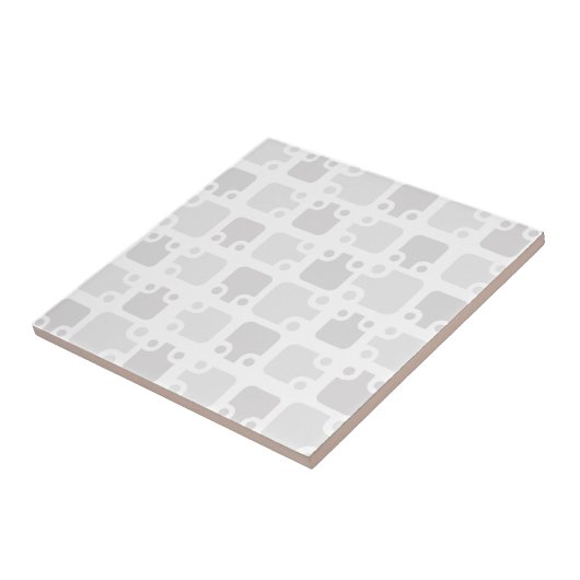 Mid Century Modern Pattern White Tegeltje (Zijkant)