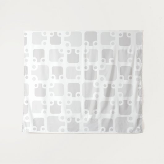 Mid Century Modern Pattern White Wandkleed (Voorkant (horizontaal))