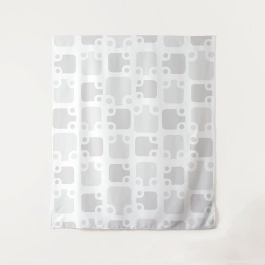 Mid Century Modern Pattern White Wandkleed (Voorkant)