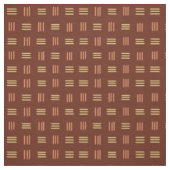 Mid Century Modern Patterned Lines (Mahogany) Stof (Swatch)