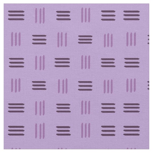 Mid Century Modern Patterned Lines (Mauve) Stof (Close Up)