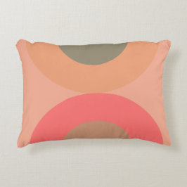 Mid-Century Modern Peach and Olive Accent Kussen