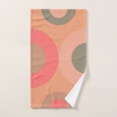 Mid-Century Modern Peach and Olive Bad Handdoek (Handdoek)