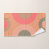 Mid-Century Modern Peach and Olive Bad Handdoek (Handdoek)