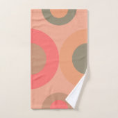 Mid-Century Modern Peach and Olive Bad Handdoek (Handdoek)