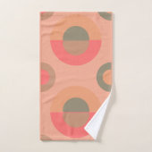 Mid-Century Modern Peach and Olive Bad Handdoek (Handdoek)