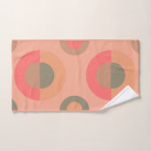 Mid-Century Modern Peach and Olive Bad Handdoek (Handdoek)
