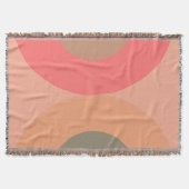 Mid-Century Modern Peach and Olive Deken (Voorkant)