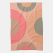 Mid-Century Modern Peach and Olive Theedoek (Verticaal)