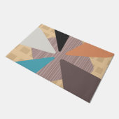 Mid Century Modern "Petals" Art Colorful Deurmat (Schuin)