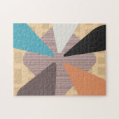 Mid Century Modern "Petals" Art Colorful Legpuzzel (Horizontaal)