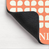 Mid Century Modern Petals voor Oranje gepersonalis Muismat (Hoek)