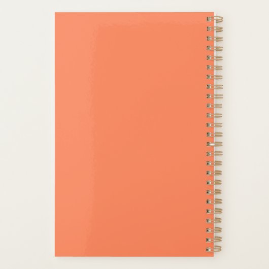 Mid Century Modern Petals voor Oranje gepersonalis Planner (Achterkant)