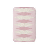 Mid Century Modern Pink Argyle Bath Mat (Voorkant Verticaal)