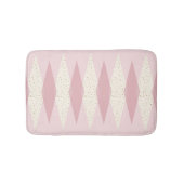 Mid Century Modern Pink Argyle Bath Mat (Voorkant)